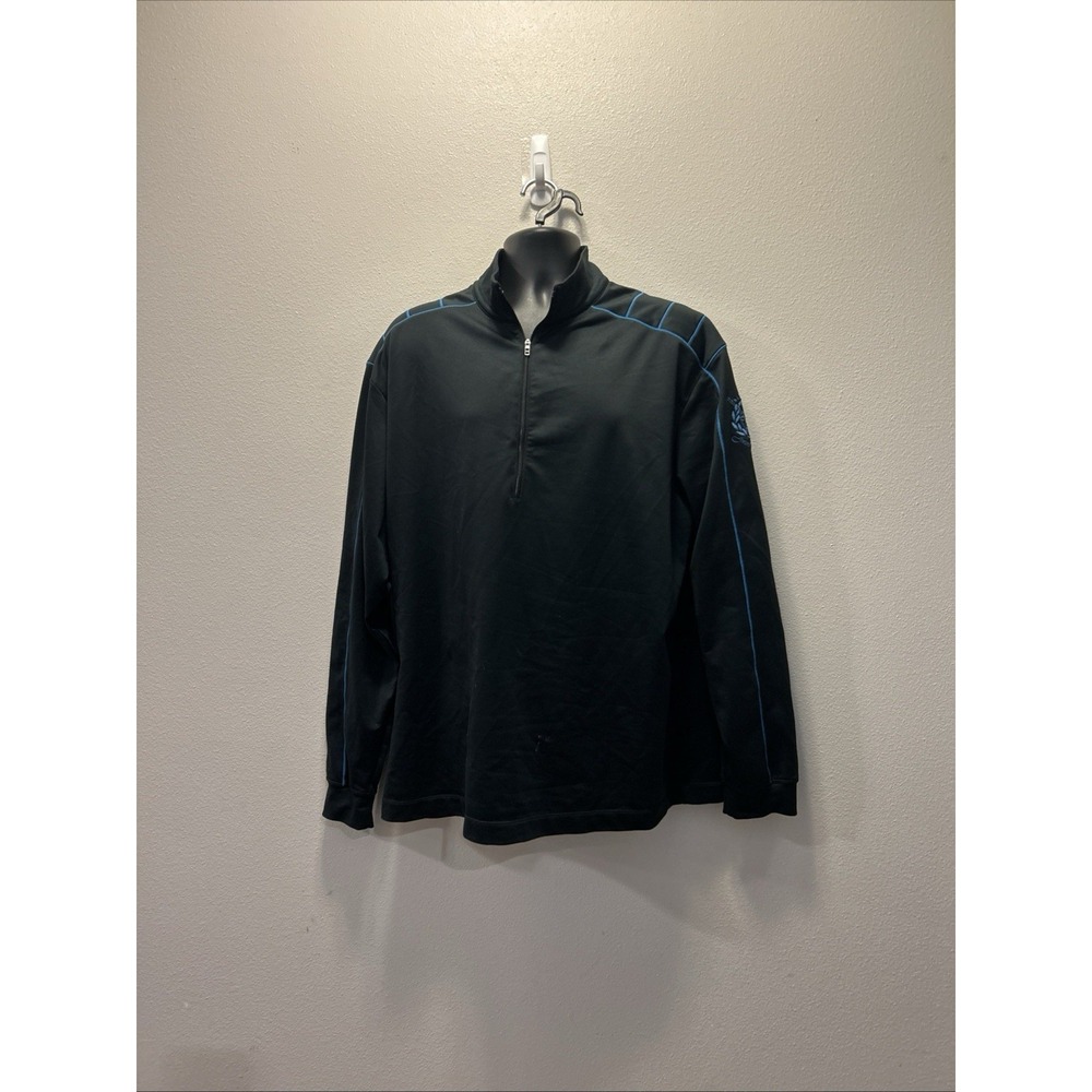 Nike Golf Quarter Zip Memorial Golf Course Guest/Member Size XL Black/ Blue Acc.